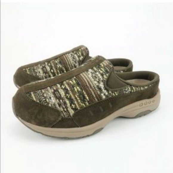 EASY SPIRIT sz 6 Extra Wide suede leather womens clogs mules slip on sneakers - Picture 2 of 4